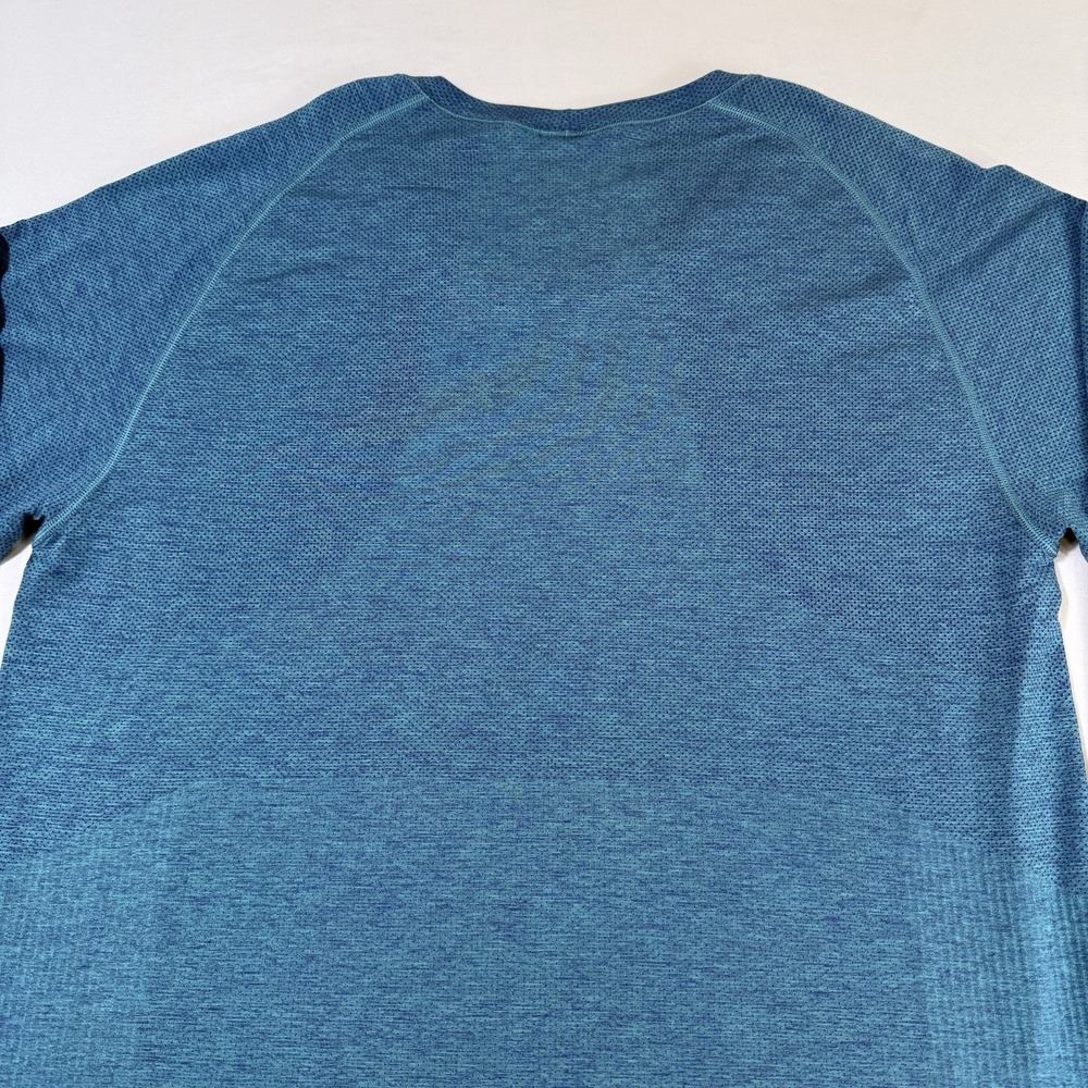 Lululemon Shirt Mens XXL Teal Metal Vent Tech Long‎ Sleeve Performance Training - Picture 14 of 16